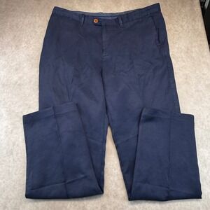 Tommy Bahama Pants Mens 36x32 Navy Lyocell Linen Blend Casual Lightweight